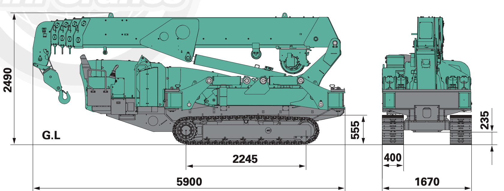 Schéma des dimensions — Maeda MC815